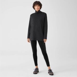 Eileen Fisher Velvet Pants Pull On Stretch Knit Leggings Slim Fit Women's XS